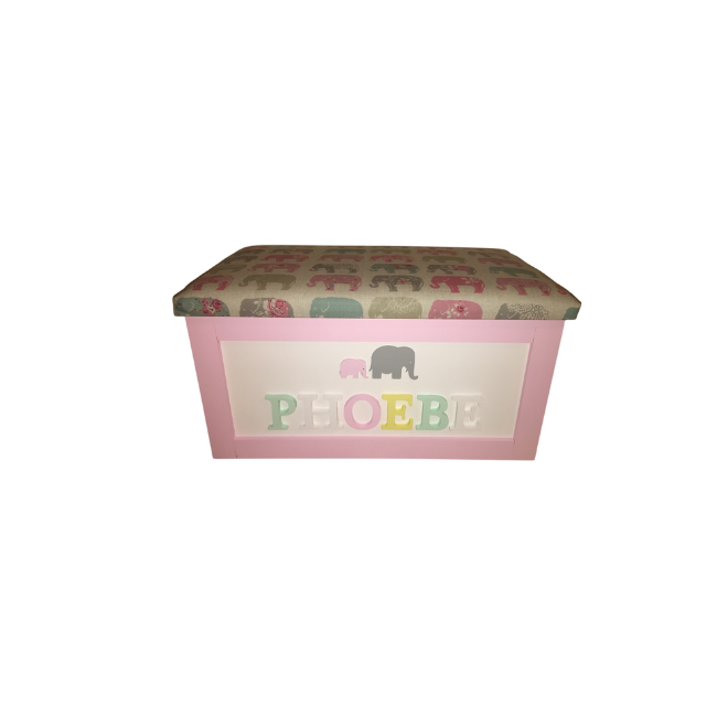 Personalised Children's Toy Box - Elephants