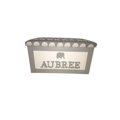 Personalised Children's Toy Box - Elephants