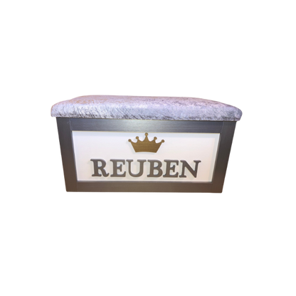 Personalised Children's Toy Box - Crown