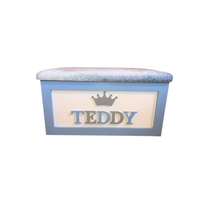 Personalised Children's Toy Box - Crown