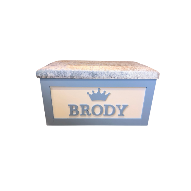 Personalised Children's Toy Box - Crown