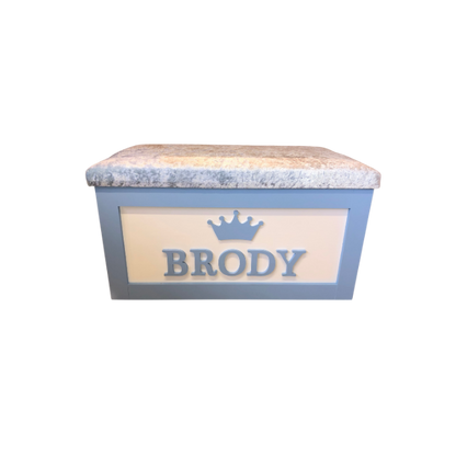 Personalised Children's Toy Box - Crown