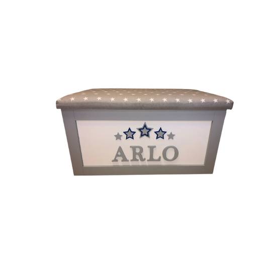 Personalised Children's Toy Box - 3D Stars