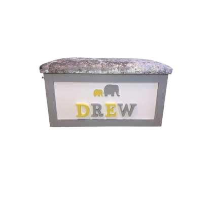 Personalised Children's Toy Box - Elephants