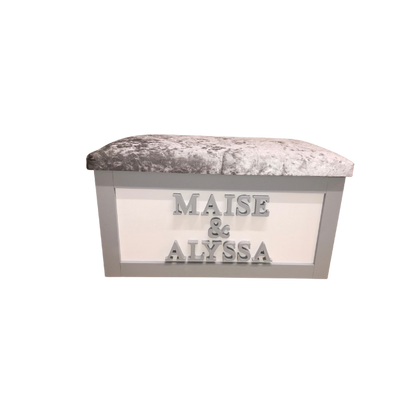 Personalised Children's Sibling Toy Box - Names only