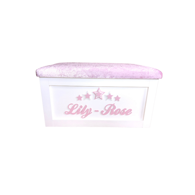 Personalised Children's Toy Box - 3D Stars
