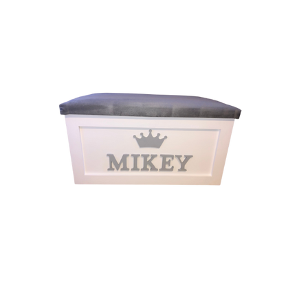 Personalised Children's Toy Box - Crown