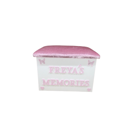 Personalised Memory Box - Butterflies & Hearts