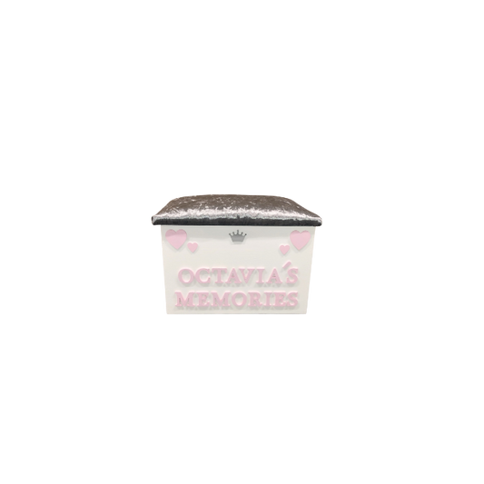 Personalised Memory Box - Crown & Hearts