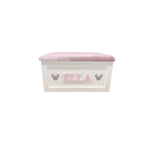 Personalised Children's Toy Box - 2 x Minnie Mouse Shapes